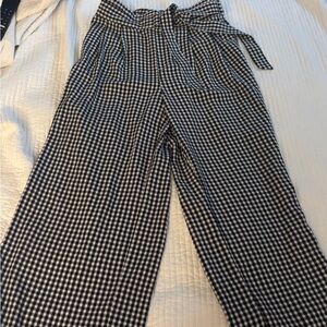 Philosophy Black and White Wide Leg cropped pants